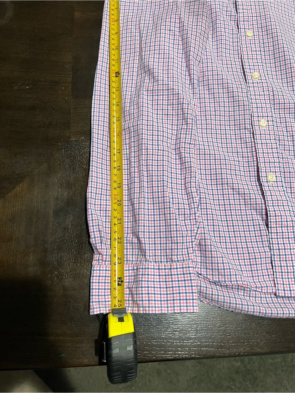 Ralph Lauren Slim Fit Men's L Pink Blue White Check Long Sleeve Woven Shirt
